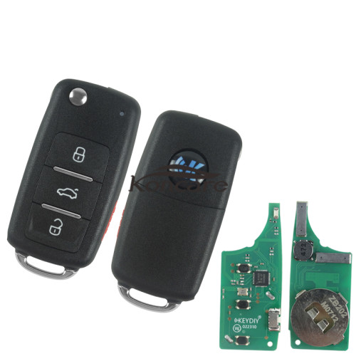 KEYDIY Remote key 3+1 button ZB202-4 smart key for KD-X2
