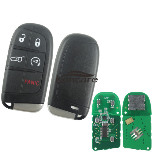 Jeep 5 button smart key with 433mhz with 4a chip for Jeep Compass  included SIP22 key blade FCC:M3N-40821302