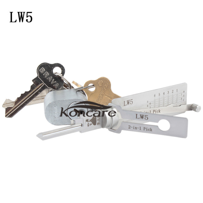 LW5 Locksmith Tool 2-in-1 Pick for Residential Lock