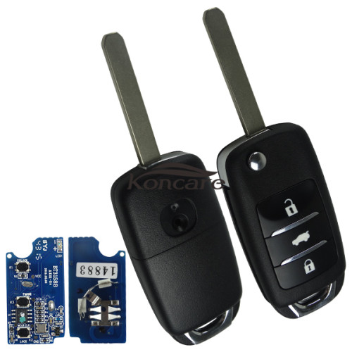 For Changan Yuexiang 3 button V7 folding remote key with 433mhz pcb is ak01-ba