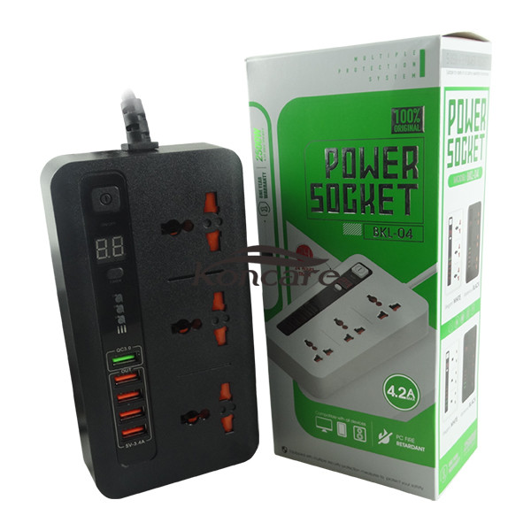 Multifunctional power strip with timing function，Cable length 2 M