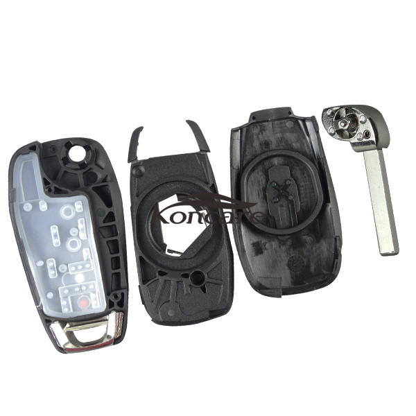 For chevrolet 3+1 button flip remote key blank