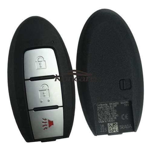 Original Nissan 2+1 button remote key with 4A AES chip with 434mhz for 2018-2021 Nissan Kicks SR,SR+ 2018-2021 Nissan Kicks SV(Certain VINS) 2019-2021 Nissan Rogue FCC