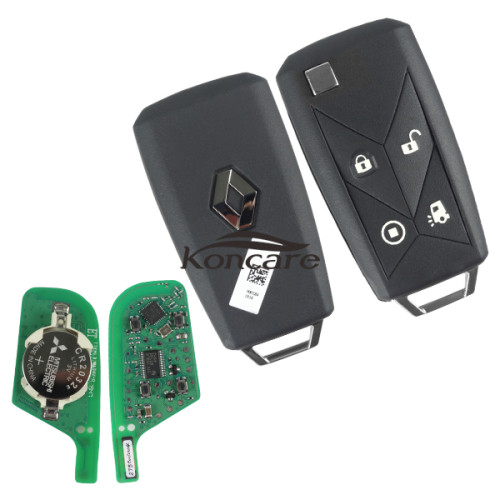Original Renault 4 button remote key with 433mhz