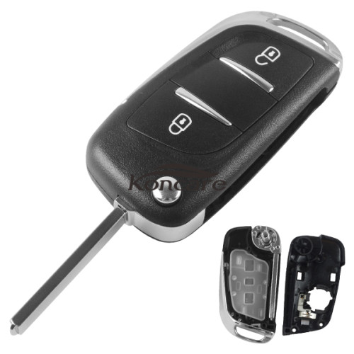 For modified peugeot replacement key shell with 2 button with VA2T blade