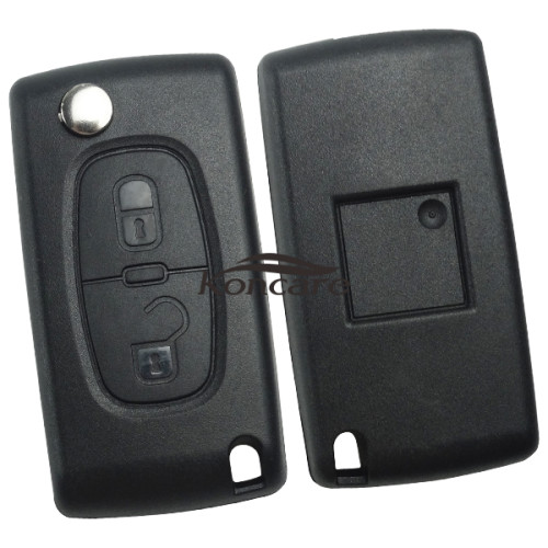 For Peugeot 2 Button Flip Remote Key with 433mhz (battery on PCB) with FSK model with 46 chip