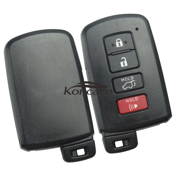 Toyota 3+1 button remote key shell ,the button is square