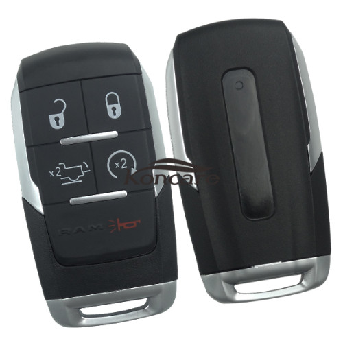 Chrysler 4+1 button key shell with key blade without light