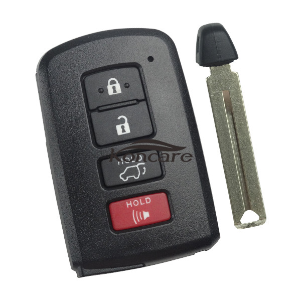 Toyota 3+1 button remote key shell ,the button is square