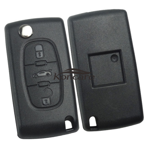 original for Peugeot 3 Button Flip Remote Key with 433mhz (battery on PCB) with FSK model with 46 chip