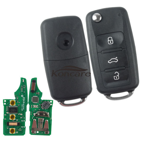 For VW MQB remote,MQB keyless megamos AES 3 button with 433.92mhz KYDZ