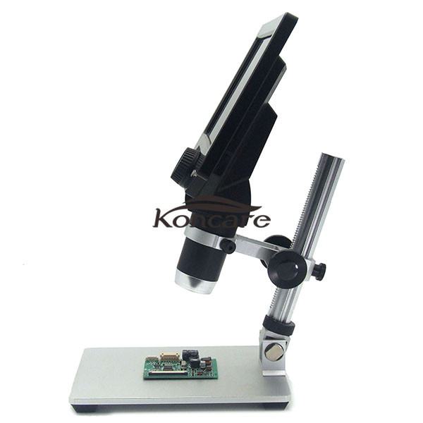 G1200D Digital Microscope 12MP 7 Inch Large Color Screen Large Base LCD Display 1-1200X Continuous With Light,please choose the plug European and American regulations