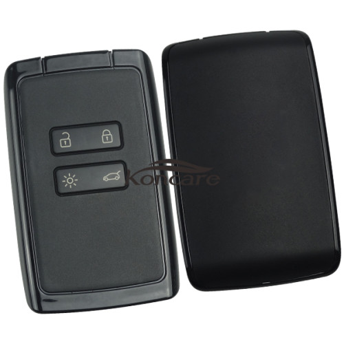 Renault 4 button remote key case with blade with logo ,black