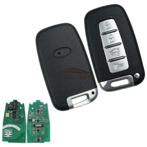 For hyundai 4 button keyless remote key with 433mhz-no blade