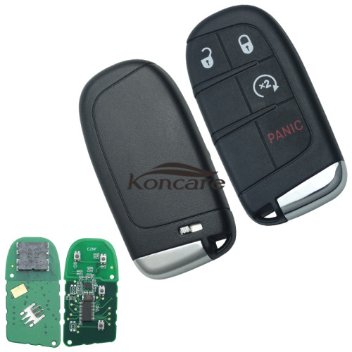 Jeep 3+1 button smart key with 434mhz with 4A chip for Jeep Compass included SIP22 key blade FCC:M3N-40821302 