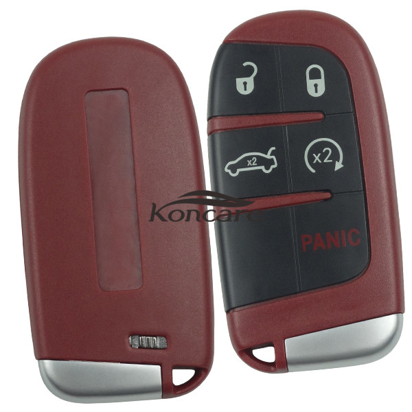 Chrysler 4+1 button remote key shell with blade with logo