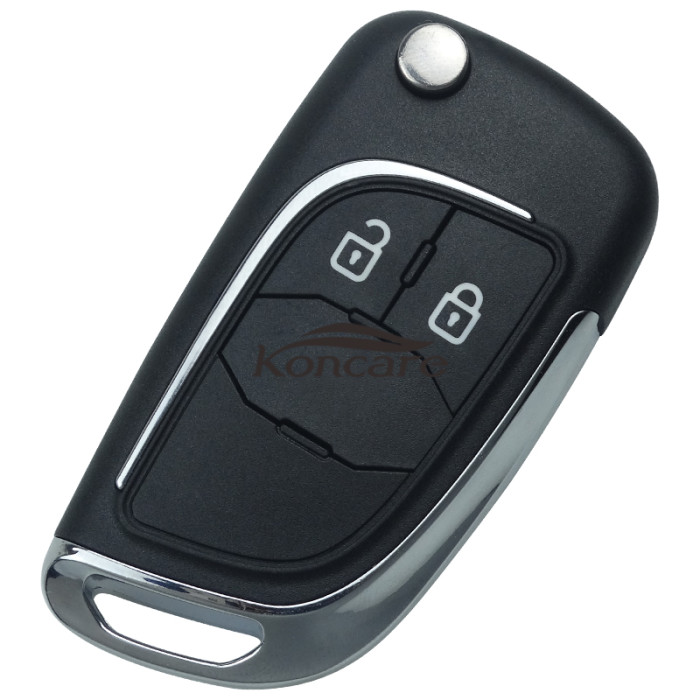 Chevrolet modified 2 button folding remote control key shell with hu100 blade 