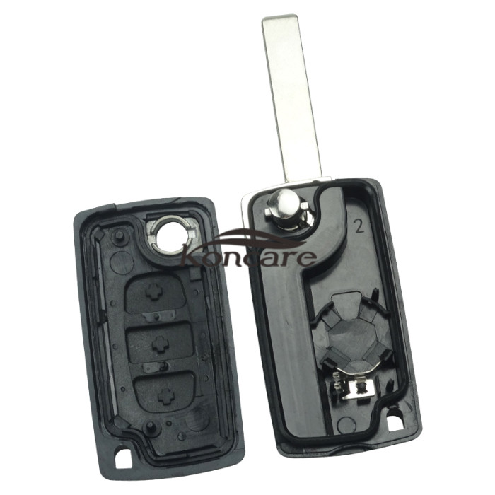 For fiat 3 buton remote key blank with battery HU83-SH3-VAN  