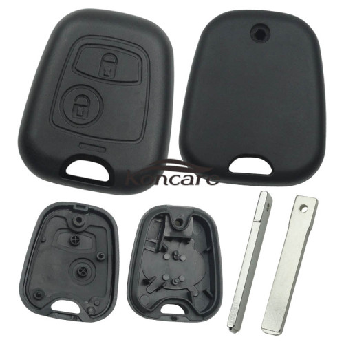 For Citroen 2 button remote key blank with VA2 blade with metal lo 