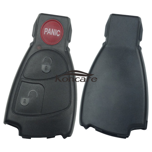 benz 2+1 button remote key blank with panic button with logo 