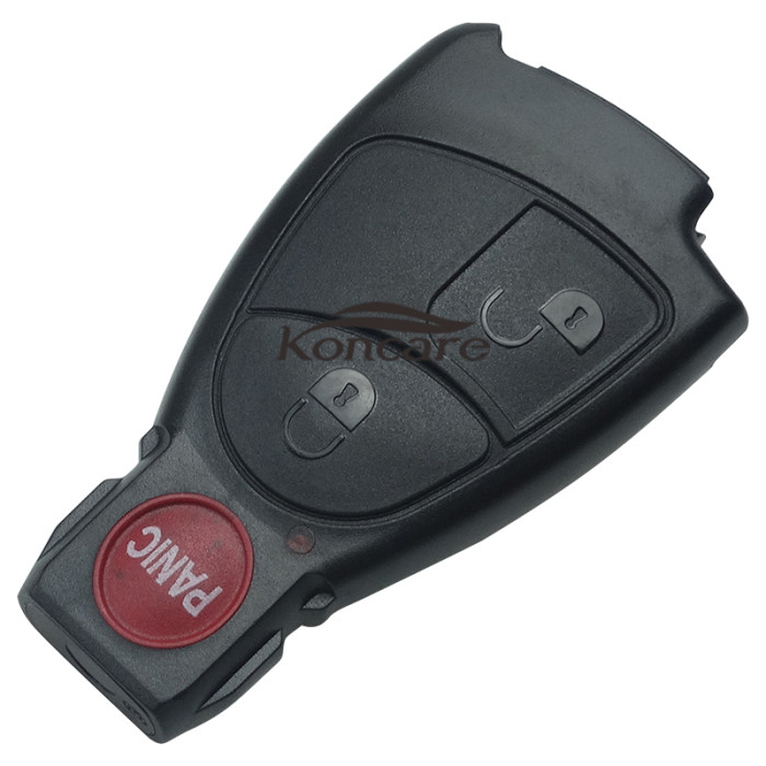 benz 2+1 button remote key blank with panic button with logo 