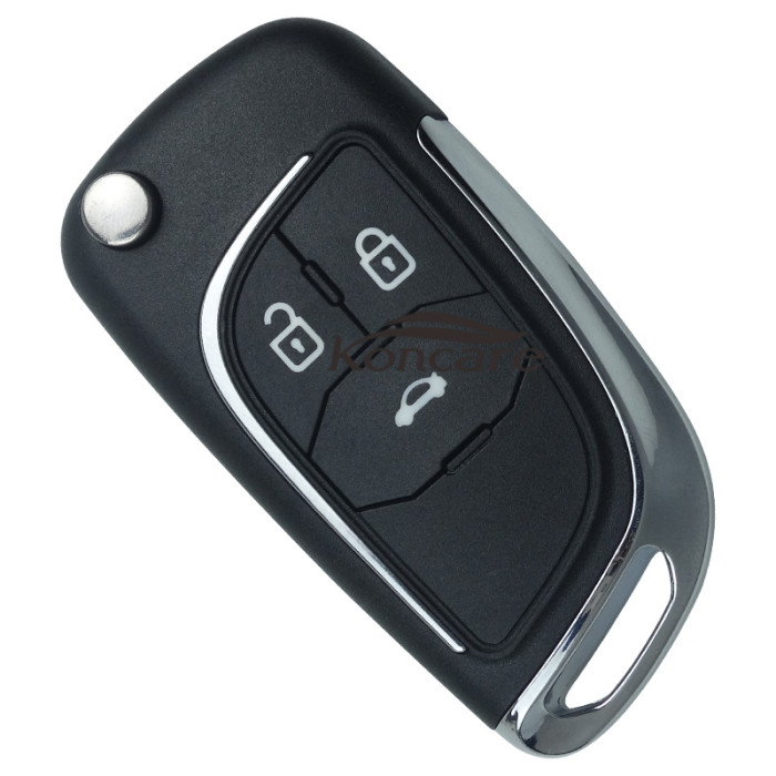 Chevrolet modified 3 button folding remote control key shell with hu100 blade with logo 