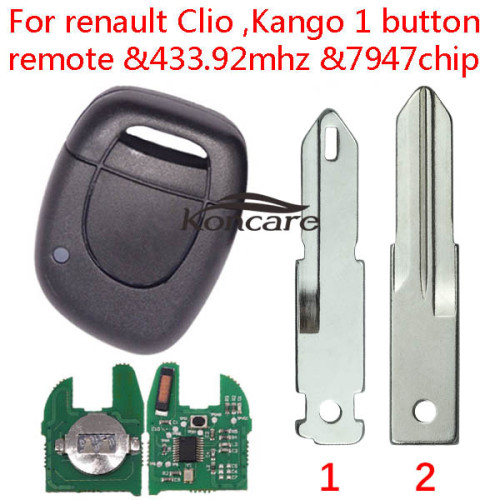 For Renault Clio ,Kango 434mhz after 2000 year with 7947 chip inside