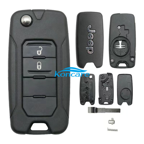 Jeep 2 button remote key shell with logo 