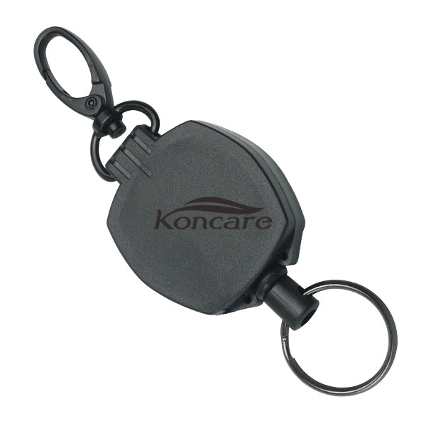 Retractable Keyring Metal Wire Key ring,the full length can be stretched to 70cm 