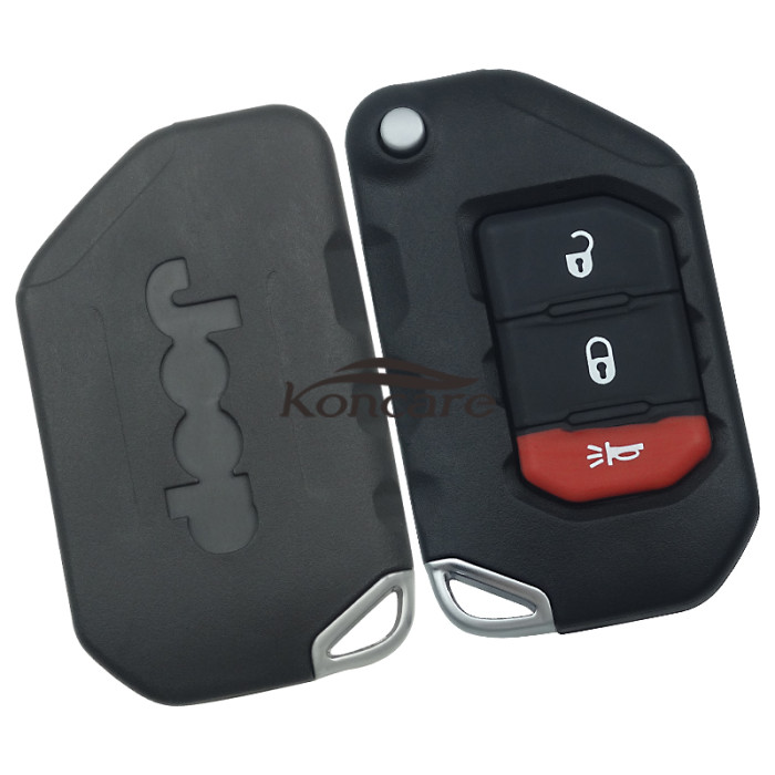 Jeep 2+1 button remote key blank with logo 