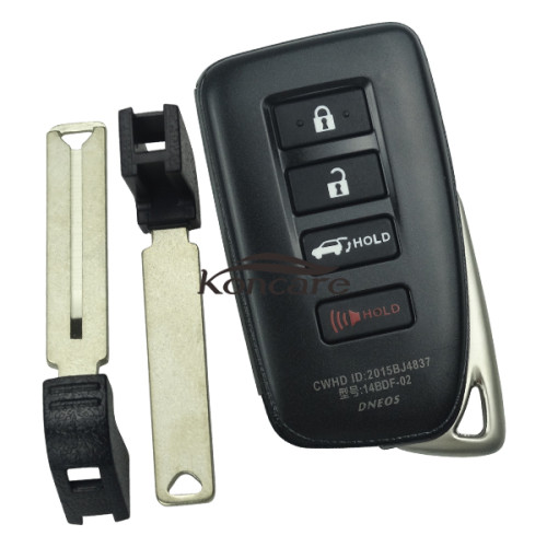 Lexus 3+1 button modified remote key blank 