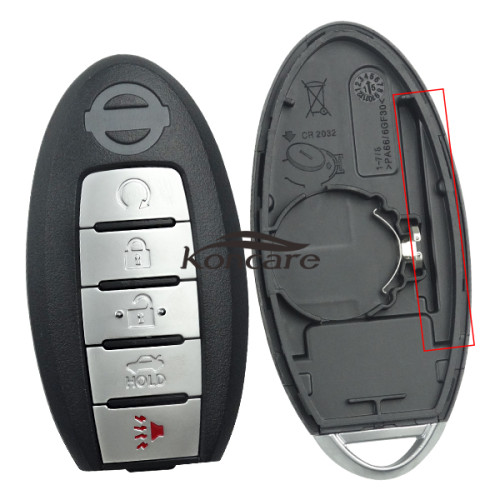 For Nissan 5 button remote key blank for new model 