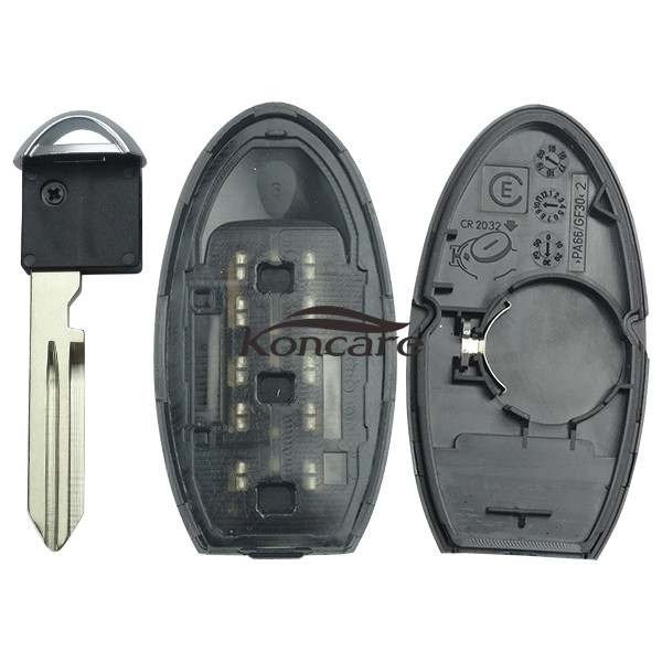 For Nissan 3 button remote key blank with blade