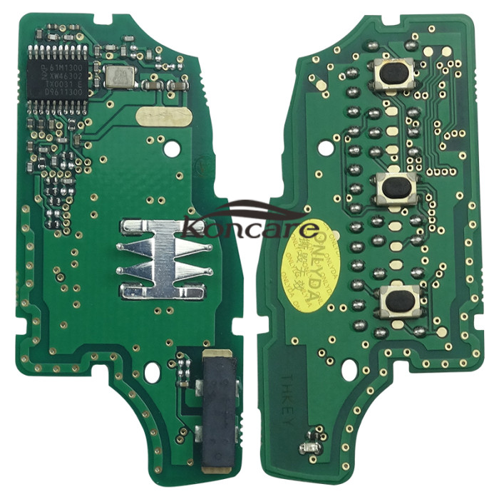 3B flip remote PCF7961M chip Hitag AES-434mhz FCCID:CWTWB1G767 for Renault Captur/Megane 3 