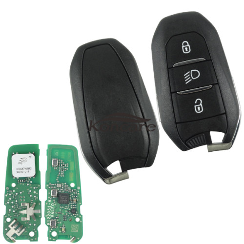 Original Peugeot 3 button remote key with light button with 434MHZ with 4A chip
