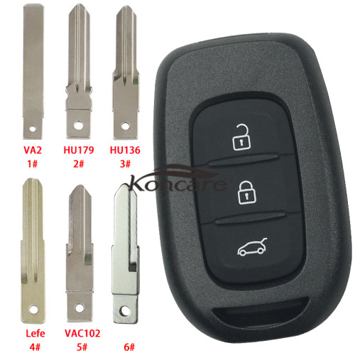 3 button remote key blank,please choose the blade 