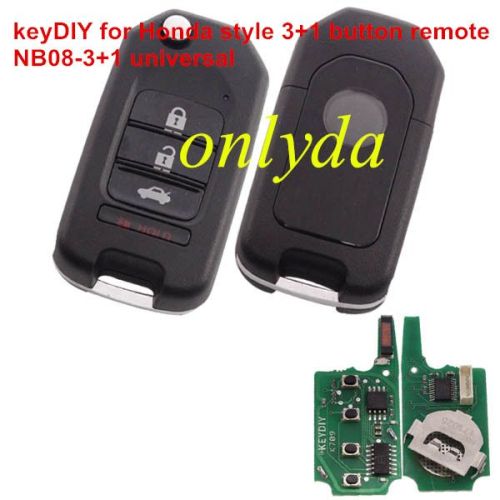 keyDIY brand for Honda style 4 buttonkeyDIY remote NB08-4 universal