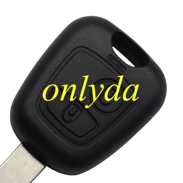 For Citroen 2 button remote key blank with metal NE78 blade