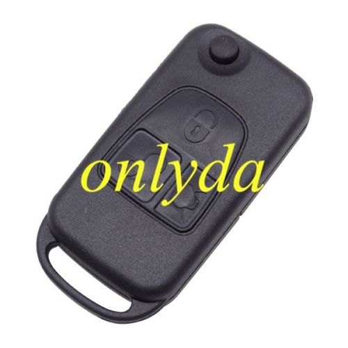 For Benz 3 Button Flip Remote key Shell with 4 track blade