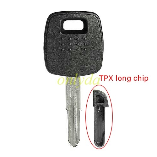 Nissan transponder key blank with NSN11 blade (can put TPX long chip）