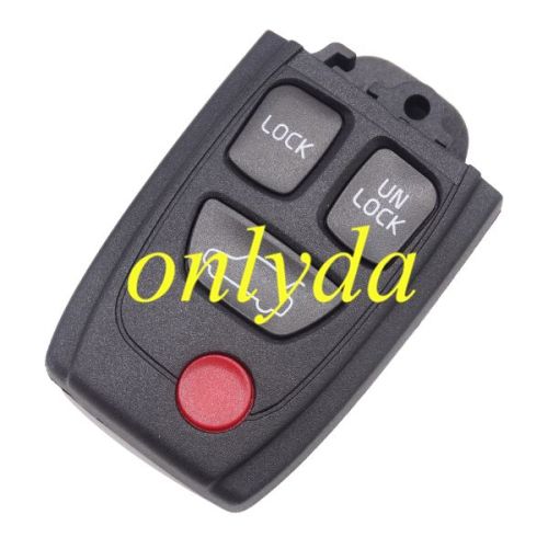 For Volvo 3+1 button flip remote key shell