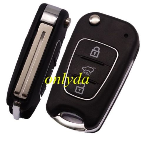 3 button flip remote key shell with Hold button