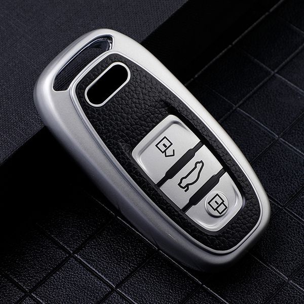 Audi A4L A6L Q5 3button TPU protective key case,please choose the color