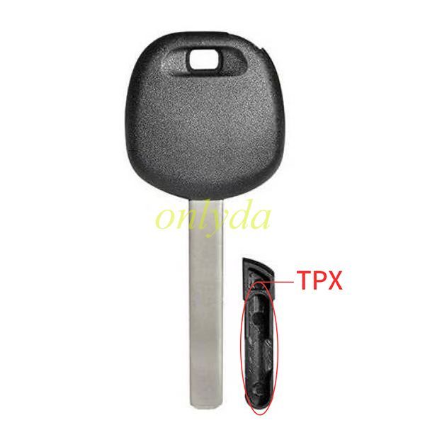 transponder key blank with TPX chip and carbon chip part
