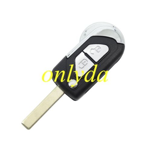 For Peugeot 2 buttion key blank with HU83 blade