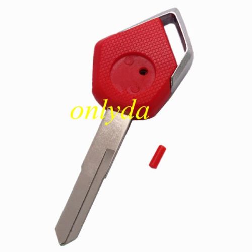 motorcycle key blank with right blade (red)