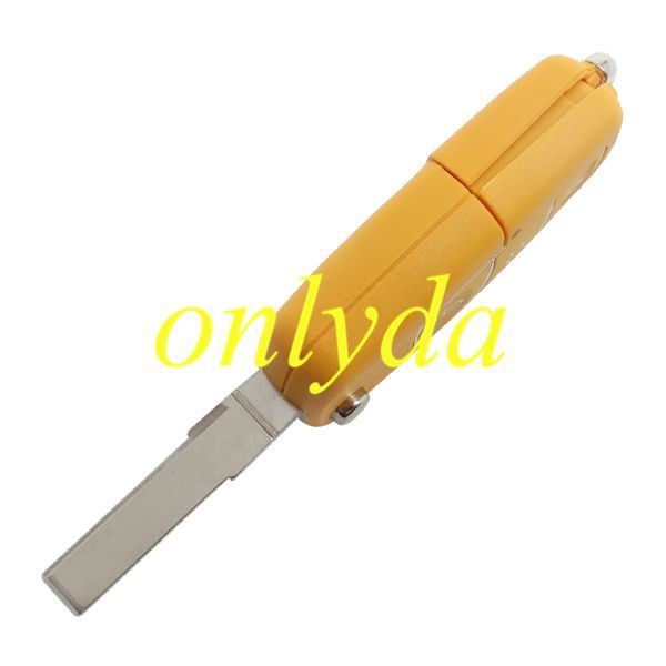 For VW 3 button waterproof remote key blank (yellow