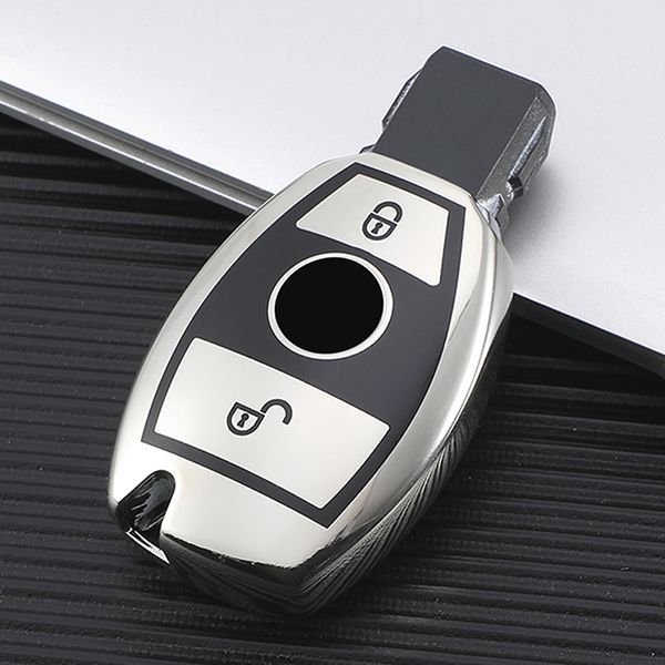 Benz 2button TPU protective key case,please choose the color