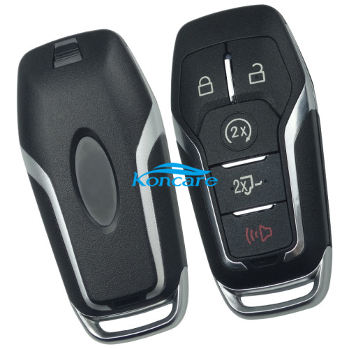 Ford 4+1 button remote key shell with key blade with logo