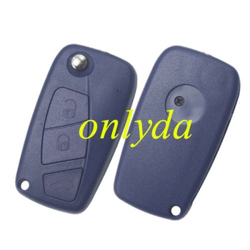 For Fiat 3 button remtoe key blank with special battery clamp Blue color